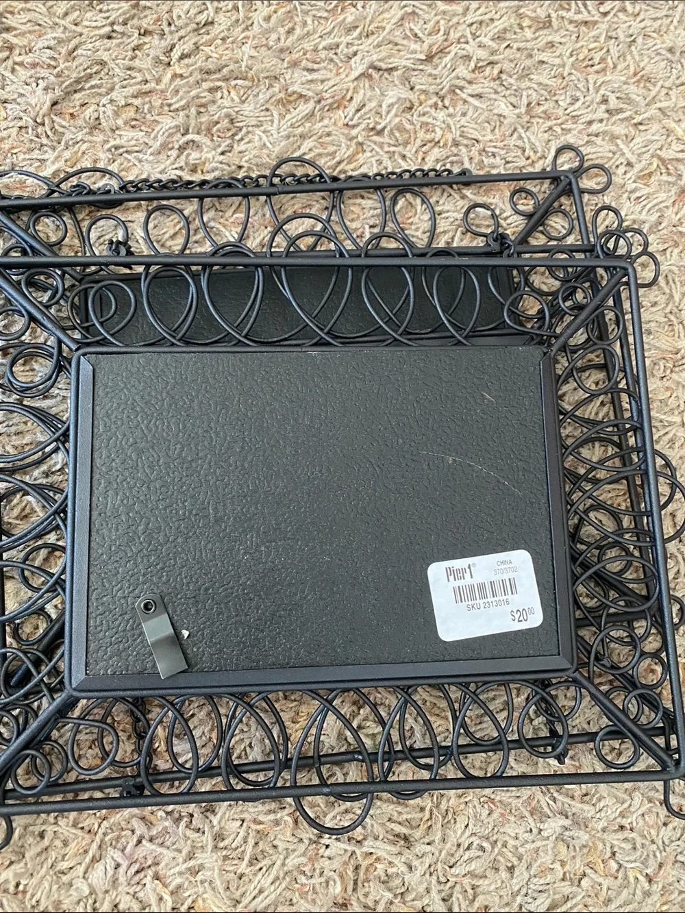 Pier 1 Black Three-Tier Decorative Hanging Frame (4x6)